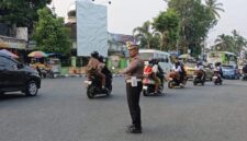 Kasatlantas Polres Bondowoso, AKP Heri Nugroho, saat bertugas