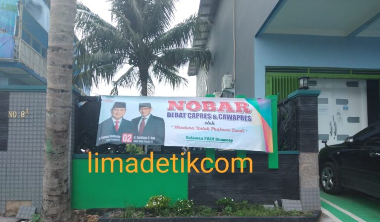 Ratusan Relawan PADI Sumenep Gelar Nobar Debat Capres-Cawapres