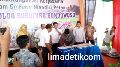 Bupati Bondowoso Tanda Tangani Kerja Sama On Farm Mandiri Petani