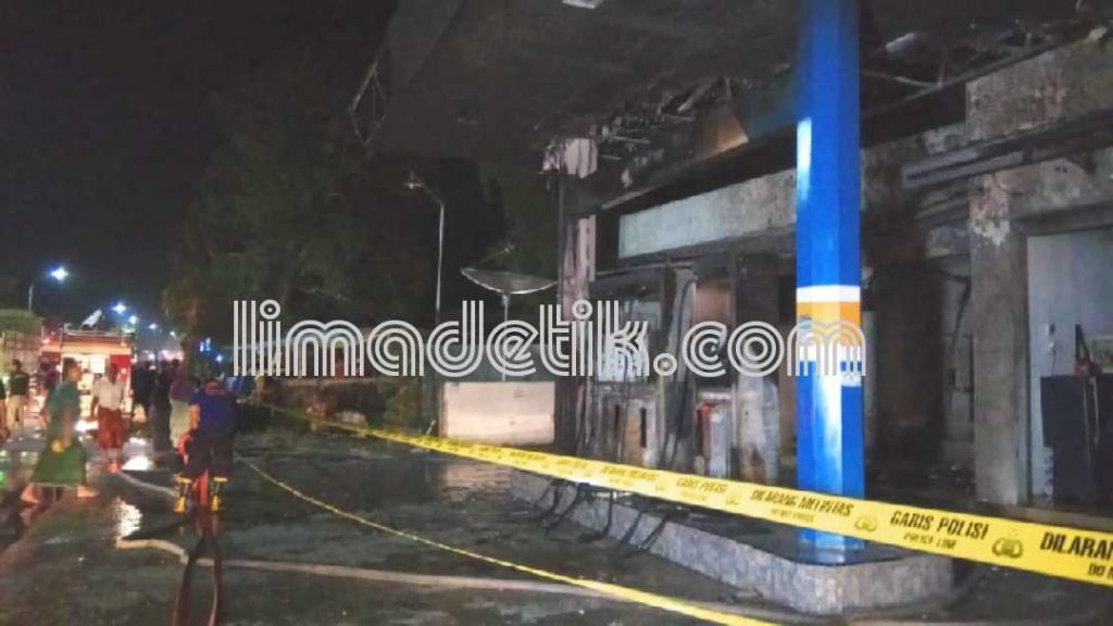 Pom Mini di Saronggi Terbakar, Polisi Lakukan Penyelidikan