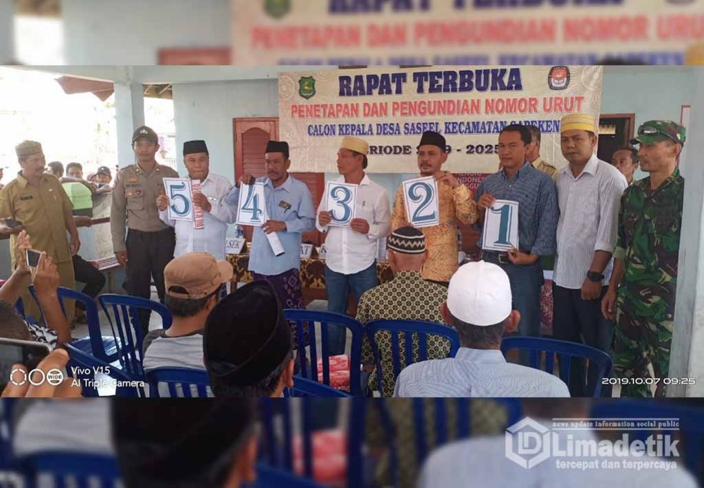 Pengambilan dan Penetapan Nomer Urut Cakades Sase’el Berjalan Lancar Sesuai Jadwal