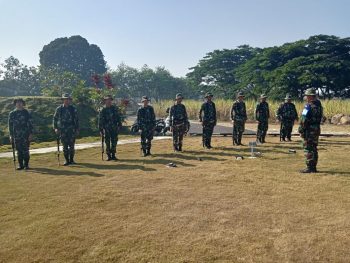 Prajurit Menarmed 1/PY/2-Kostrad Gelar Latihan Menembak Senjata Ringan