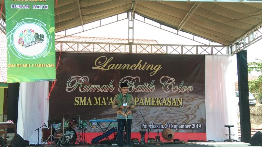 Bupati Baddrut Launching Rumah Batik Kolor SMA Ma’arif 1 Pamekasan