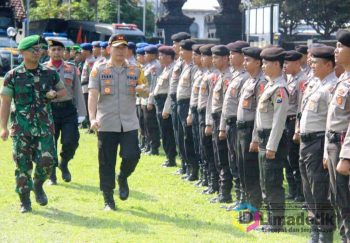 Polres Bondowoso Gelar Apel Pasukan Pengamanan Pilkades Serentak 2019