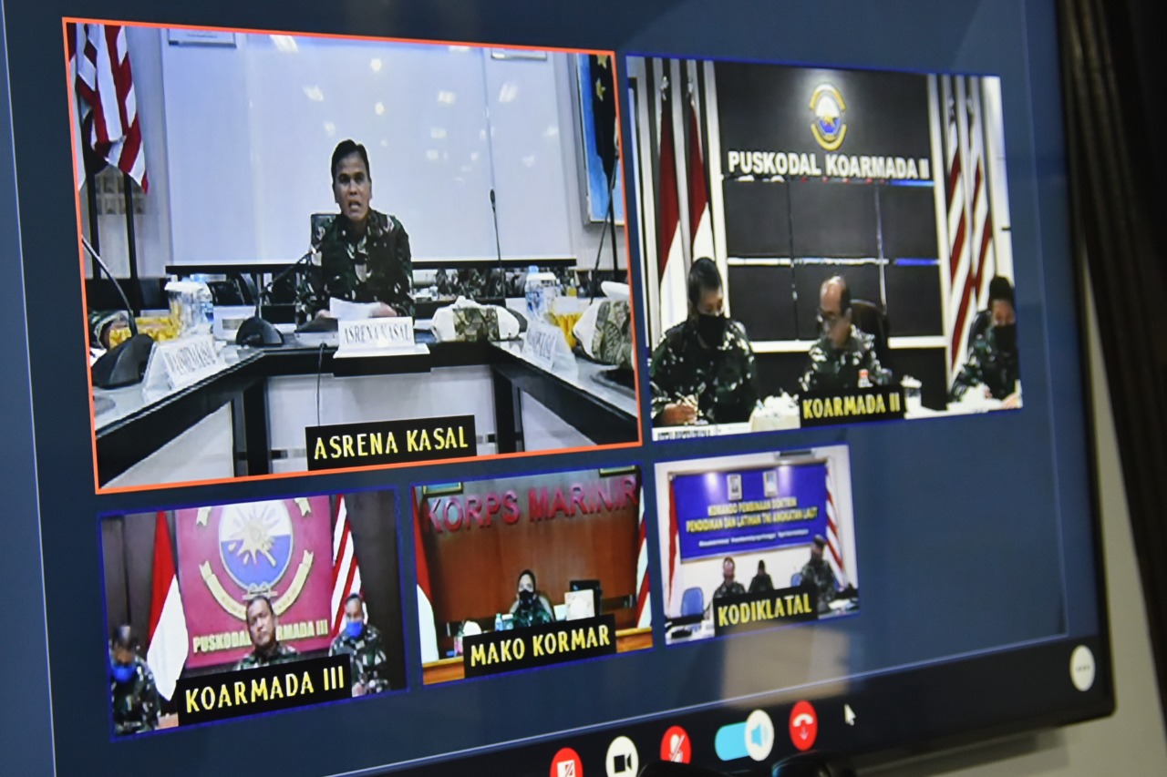 05 Bahas Validasi Organisasi Kasarmada II Hadiri Rapat Bersama Asrena Kasal Lewat Vicon.3