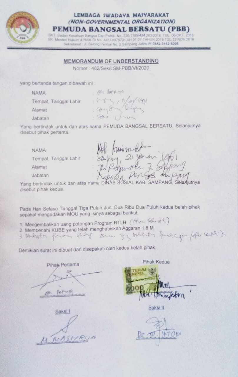 Dinsos Sampang di Demo LSM PBB Soal Program Kube dan RTLH 2 IMG 20200630 WA0029