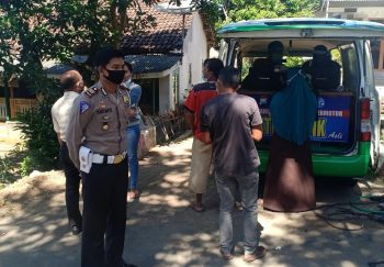 Berikan Pelayanan Ditengah Pandemi, Satlantas dan KB Samsat Datangi Kampung Tangguh Kabuaran Grujugan