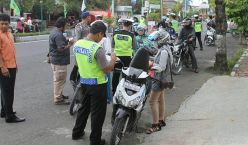 Ratusan Pelanggar Lalin di Sumenep Ditindak