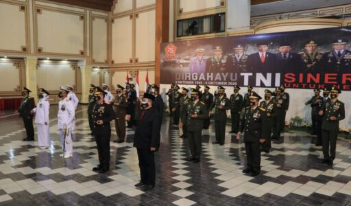 Secara Virtual dan Terbatas, Forpimda Jatim Ikuti Upacara HUT TNI ke 75