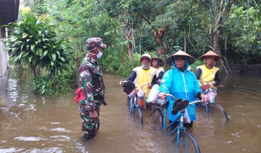 Banjir Musiman Merendam 50 KK, TNI Turun ke Lapangan