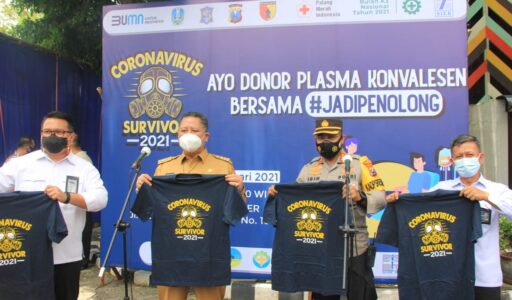 Kapolrestabes Surabaya bersama Plt Walkot Galakkan Screening Donor Plasma Konvalesen