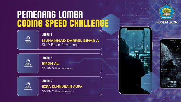 Siswa SMP Binar Sumenep Juara 1 Coding Speed Challenge FOSFAT 2026, Ketua Yayasan : Bukti Generasi Digital Daerah Siap Bersaing
