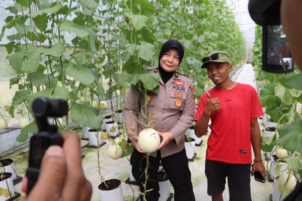 Polres Sumenep Dukung Smart Farming Melon di Manding