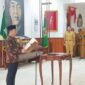 Bupati Trenggalek Mochamad Nur Arifin saat melakukan pengambilan sumpah jabatan Pj Sekretaris Daerah Trenggalek 