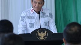 Administrator Perhutani KPH Bondowoso, Misbakhul Munir saat sambutan