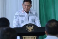Administrator Perhutani KPH Bondowoso, Misbakhul Munir saat sambutan