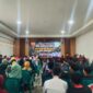 Markas Yonif TP 931/Ksatria Jokotole, saat memberikan arahan kepada peserta MPLS Dikemas Lewat Edukasi Bela Negara dan Ketahanan Pangan Binar Junior High Scool