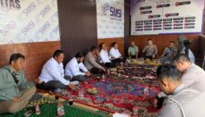 Kapolresta Sumenep KBP Ariek Indra Sentanu saat menyampaikan sambutan dalam silaturahmi di Kantor SMSI Sumenep
