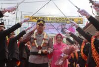Kapolres baru Trenggalek disambut Pedang Pora 