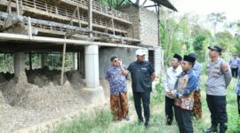 Bupati Sumenep saat melihat kandang ayam di Kecamatan Ganding