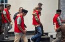 Para terdakwa saat digelandang ke tahanan