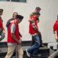 Para terdakwa saat digelandang ke tahanan