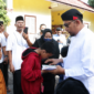 Bupati Sumenep Dr. H. Achmad Fauzi Wongsojudo dalam acara santunan anak yatim (dokume LD)