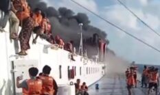 KM Mutiara Sentosa 2 Terbakar di Utara Sumenep, Evakuasi Ratusan Penumpang Masih Berlangsung