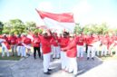 Bupati Sumenep Dr. Achmad Fauzi Wongsojudo bersama Wabup KH Imam Hasyim saat meresmikan rangkaian kegiatan peringatan HUT ke-81 RI