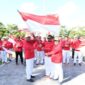 Bupati Sumenep Dr. Achmad Fauzi Wongsojudo bersama Wabup KH Imam Hasyim saat meresmikan rangkaian kegiatan peringatan HUT ke-81 RI