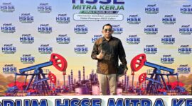 H. Rudi atau Bos HR pengusaha Migas asal Pamekasan saat menghadiri Forum HSSE Zona 4 Mitra Pertamina EP Palembang