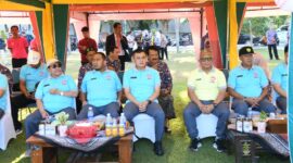 Bupati Fauzi diapit Wabup dan Kapolresta.Sumenep