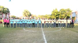 Forkopimda dan BMPD saat menjelang lagi di halaman Pemkab Sumenep 