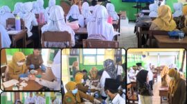 Kegiatan skrining Puskesmas Pandian di MTsN 1 Sumenep 