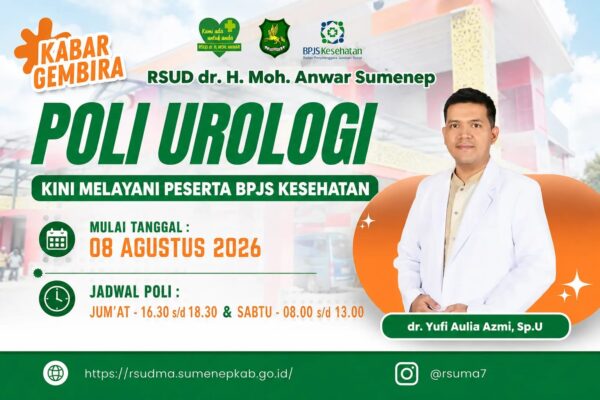 RSUD dr. H. Moh. Anwar Sumenep Buka Layanan Poli Urologi, Peserta BPJS Bisa Berobat
