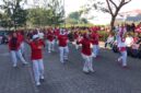 Peserta lomba senam Aerobic saat berlaga