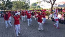 Peserta lomba senam Aerobic saat berlaga