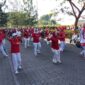 Peserta lomba senam Aerobic saat berlaga
