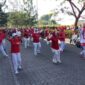 Peserta lomba senam Aerobic saat berlaga