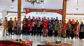 Bupati Sumenep bersama Sekda, Kepala DPMD dan Kepala Bappeda serta Camat se-Kabupaten Sumenep 
