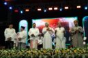 Bupati Fauzi tiga dari kiri saat acara Sumenep Bersholawat 