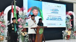 Bupati Sumenep Dr Achmad Fauzi Wongsojudo saat membuka Hari Santri 2026