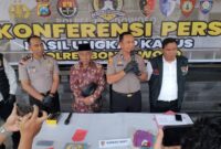 Polres Bondowoso saat rilis kasus penistaan Al Qur'an
