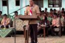 Kadisdik Bondowoso Kakak Taufan Restuanto saat membuka perkemahan