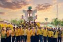 Jajaran DPD Golkar Bondowoso saat foto bareng di depan TMP Bondowoso