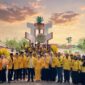 Jajaran DPD Golkar Bondowoso saat foto bareng di depan TMP Bondowoso