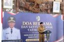 Plt Bupati Tulungagung Ahmad Baharudin saat di acara doa bersama dan santunan anak yatim