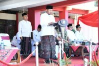 Bupati Sumenep Dr. Achmad Fauzi Wongsojudo saat pimpinan apel Hari Santri Nasional 2026