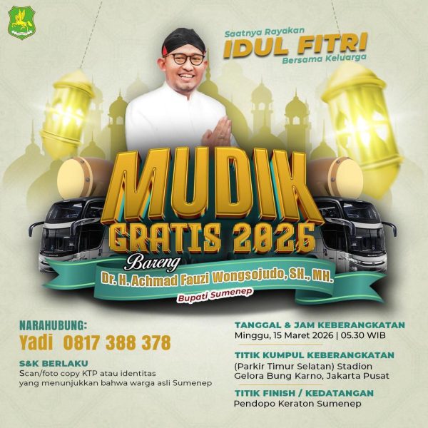 Berikut Jadwal Mudik Gratis 2026 yang Harus Diketahui Masyarakat, Layani Sejumlah Rute Kepulauan Sumenep