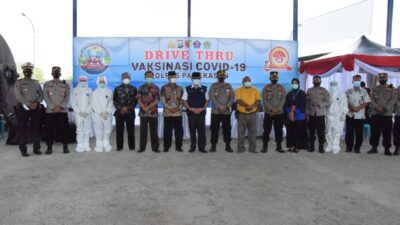 Trobosan Baru Polres Pamekasan Luncurkan Program Inovasi Drive Thru Vaksinasi Covid-19